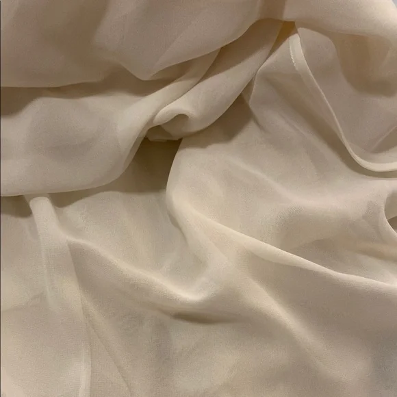 Lafayette 148 Elegant Cream Floral Skirt